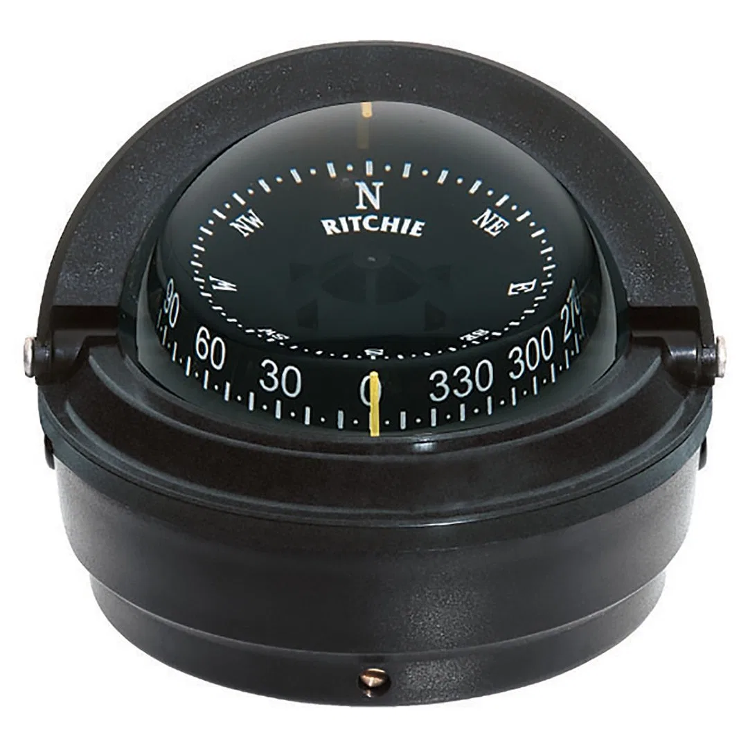 S-87 – RITCHIE NAVI Compass, Black 12 Volt Green LED Surface Mount 3 Inch CombiDial 4-1/2 Inch Overall Width With Bui...